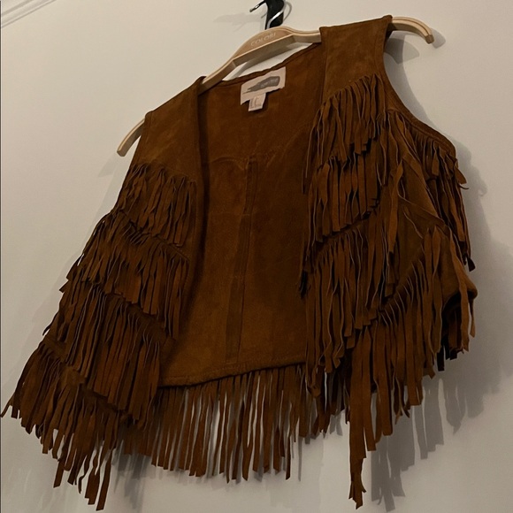 Leather Fringe Vest~ size S - Picture 2 of 6